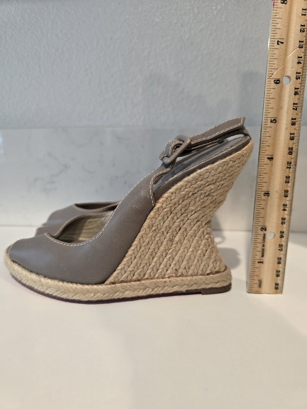 Authentic Christian Louboutin You Love Leather Espadrille Summer Wedge Sandal 37 - Picture 8 of 9